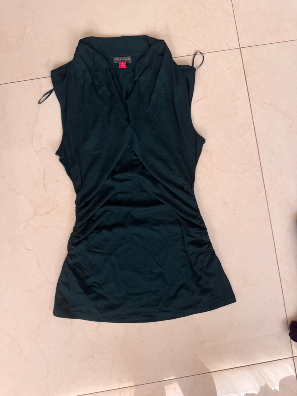 Vince Camuto Deep Teal Off-Shoulder Dress